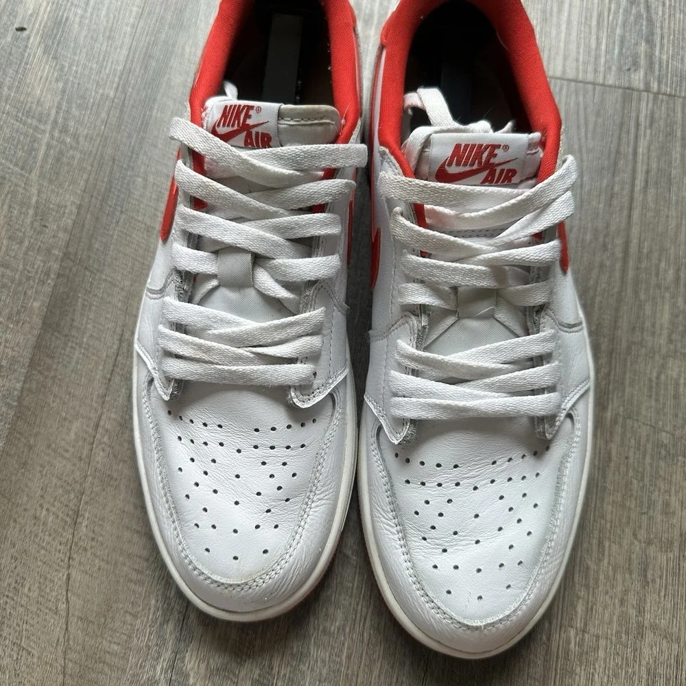 Nike Air Jordan 1 Retro Low OG Men's Size 10.5 White University Red CZ0790-161